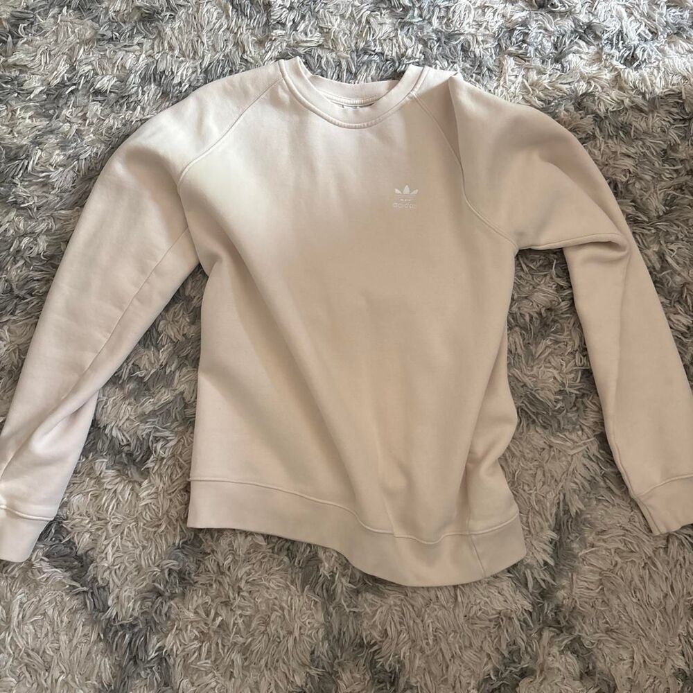 Adidas Women's Cream and Tan Sweatshirt